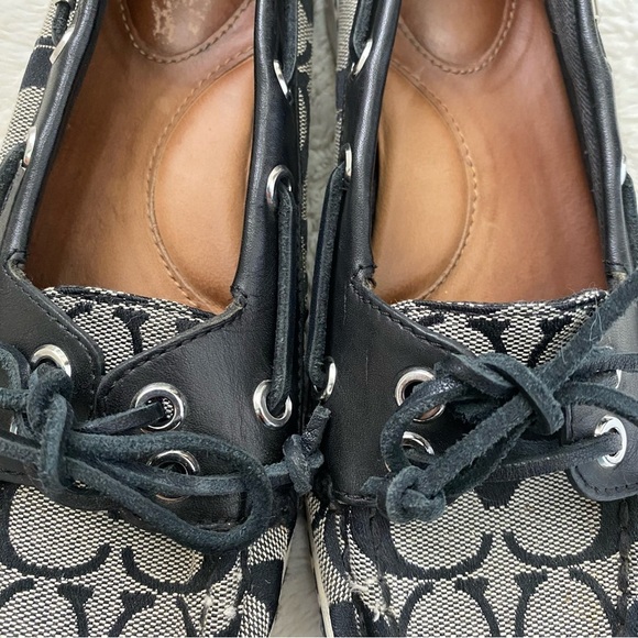 Coach Black and Gray Signature Loafers Flats Size 7 - Picture 15 of 15